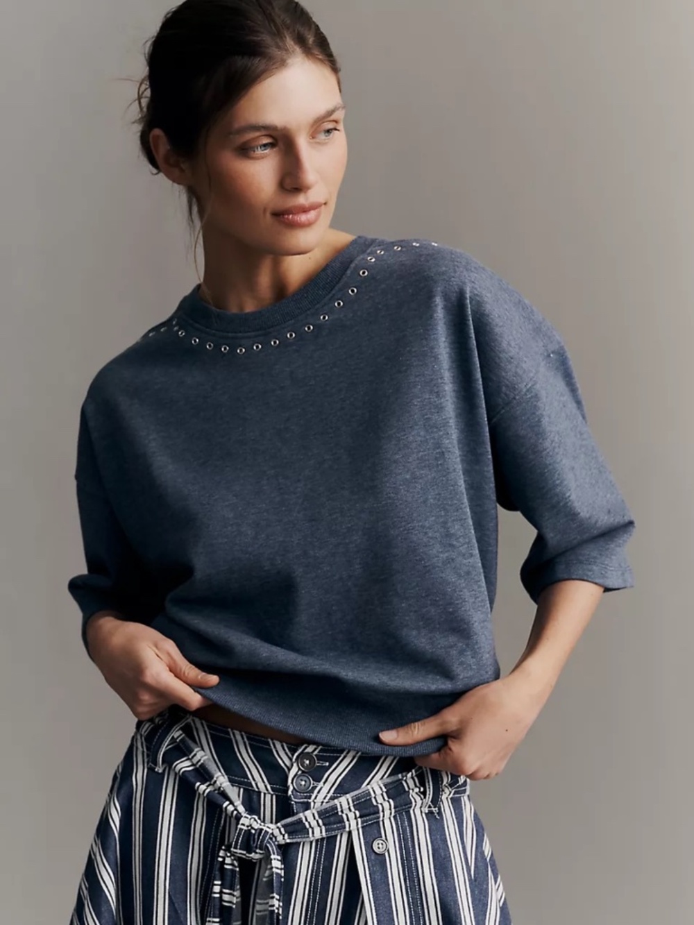 Anthropologie Maeve Jasper Grommet Pullover